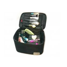  Fultifunction carry cosmetic box inside with zipper pockets and belts