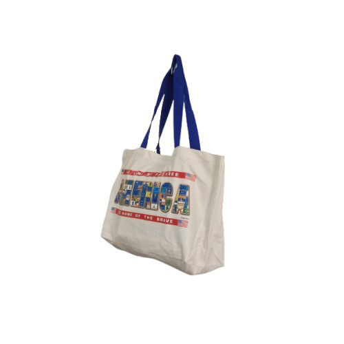 100% cotton promotion shopping bags with customized printing logo 