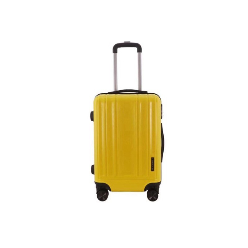 Yellow PP suitcase for outdoor use, with spacious interior and pockets
