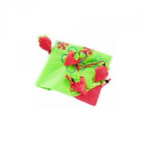 Promote your brand with our foldable strawberry-shaped shopping bag made of nylon material and custom printed logo