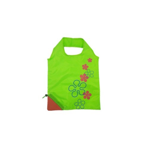 Promote your brand with our foldable strawberry-shaped shopping bag made of nylon material and custom printed logo